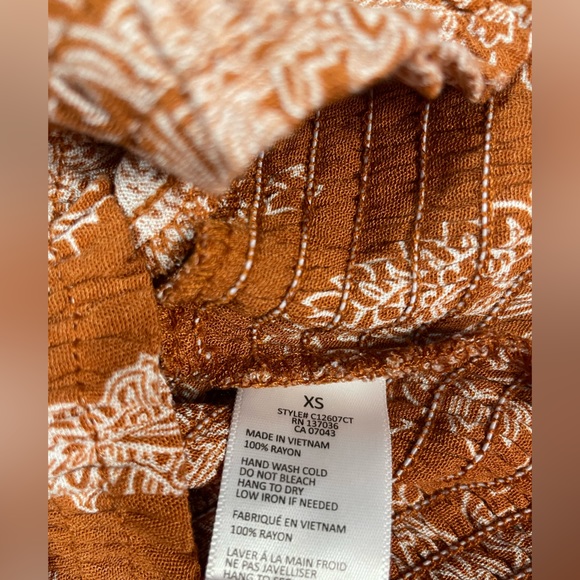 Paper crane fall color top with flower print | XS | NWT - Picture 6 of 6